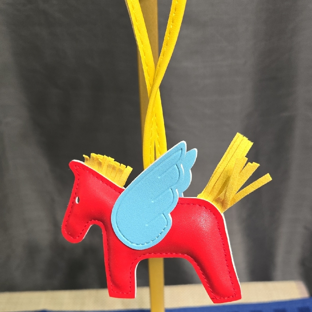 Red Pegasus Plush Hanging Bag Charm